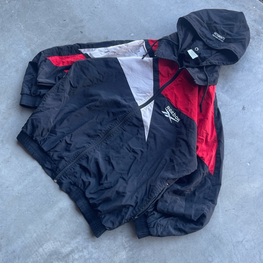 Reebok x Vetements Men's Black and Red Jacket